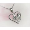 Silberschmuck - Anhänger Herz Silber 925 Zirkonia weiss SP175