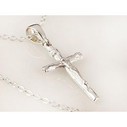 Kreuz Kruzifix Anhänger Silber 925 su436