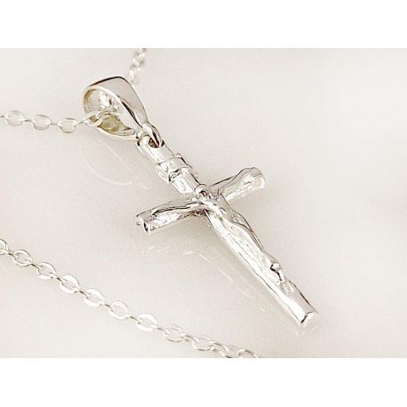 Kreuz Kruzifix Anhänger Silber 925 su436
