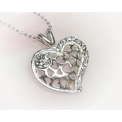 Silberschmuck - Anhänger Herz groß Silber 925  SP167