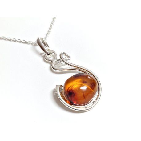 Bernstein Anhänger Silber 925 Bernsteinschmuck ba863