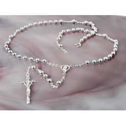 Rosenkranz Silber 925 Devotionalien Sterlingsilber kb110