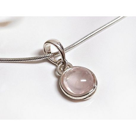 Rosenquarz Anhänger Silber 925 SP343