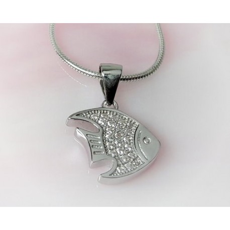 Silberschmuck - Anhänger Fisch Silber-925  SP215