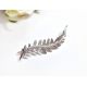 Brosche Silber 925 Blatt Silberschmuck sn88