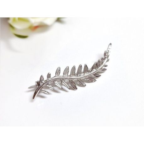 Brosche Silber 925 Blatt Silberschmuck sn88