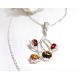 Bernstein Anhänger Silber-925 Blume ba873