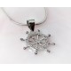 Steuerrad-Anhänger Silber-925 Silberschmuck SP214