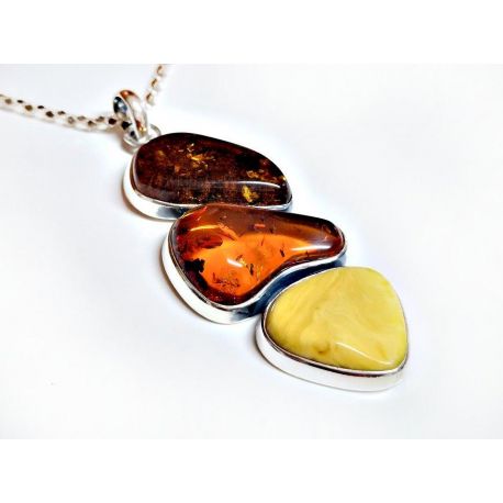 Bernstein Anhänger Silber 925 Bernsteinschmuck ba879