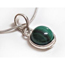 Anhänger Silber 925 Malachit grün sp351