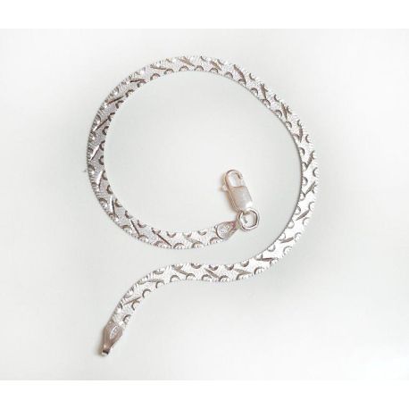 Armband Silber 925 Schlangenkette flach sg225