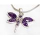Libelle Silber Anhänger Libelle lila Silber-925 SP356