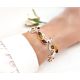 Bernstein Armband Silber 925 mehrfarbig Sterlingsilber bx56