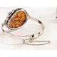 Armreif Bernstein 18 cm Silber 925 CW28