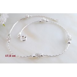 Armband Silber Kugel 17,5 cm / 19,5 cm Silber-925  (SG136-17,5)