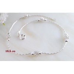 Kugel Armband 19,5cm Silber 925 SG136