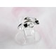 Ring Silber 925 Zirkonia schwarz weiß (SS122)