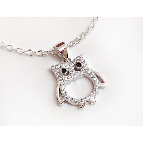 Eulen Anhänger Silber-925 Eule sp363