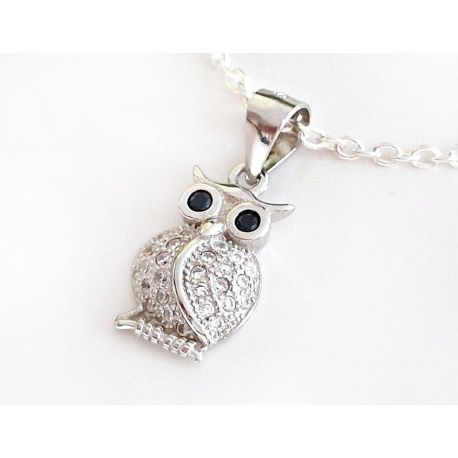Eulen Anhänger Silber-925 Eule sp362