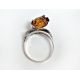 Bernsteinring Silber 925 Rose braun br400