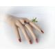 Bernsteinring Silber 925 Rose braun br400