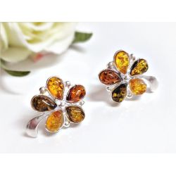 Bernstein Ohrstecker Silber 925 bs51