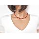 Korallen Kette Silber 925 kl383