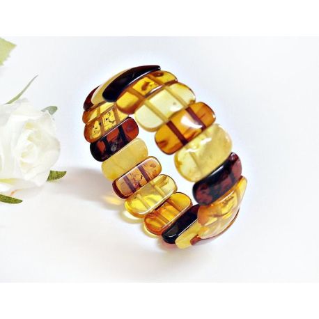 Bernstein Armband 18 cm mit Gummizugband cu212