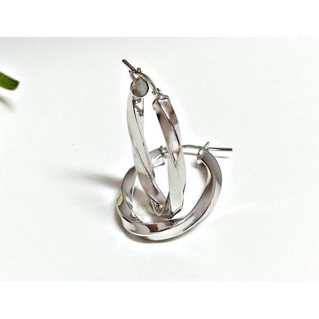 Creolen Silber 925 Ohrringe Sterlingsilber SC299