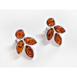 Bernstein Ohrstecker Silber 925 BS56