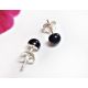 Onyx Ohrstecker 6mm Ohrringe Silber 925 SE192