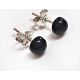 Onyx Ohrstecker 6mm Ohrringe Silber 925 SE192