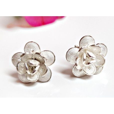 Ohrstecker Silber 925 Ohrringe Blumen sx158