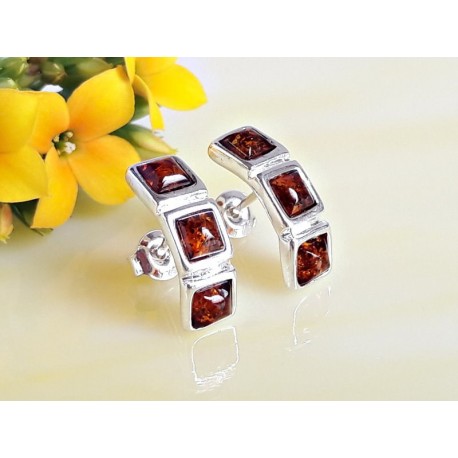 Bernstein Ohrstecker Silber 925 ED151