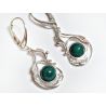 Ohrhänger Silber 925 Malachit grün sm156