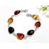 Bernstein Armband Silber 925 18cm bb331