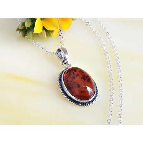Bernsteinschmuck - Bernstein-Anhänger Silber-925 (BA304)
