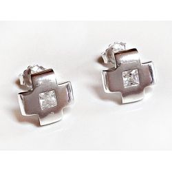 Ohrstecker Kreuz Silber 925 sb287