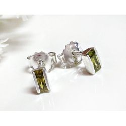Ohrstecker Silber 925 Olivgrün sb288