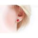 Ohrstecker mit Koralle Silber 925 rund rot kl247