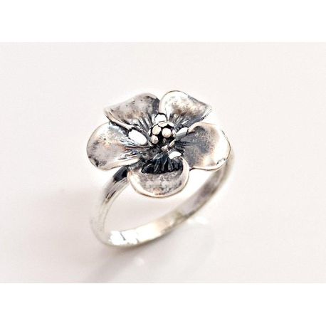 Ring Silber 925 Blumenring SR103