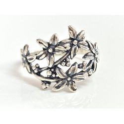 Ring Silber 925 Blumenring SR101