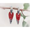 Ohrstecker mit Koralle Silber 925 Silberschmuck kl145