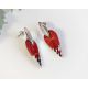 Ohrstecker mit Koralle Silber 925 Silberschmuck kl145