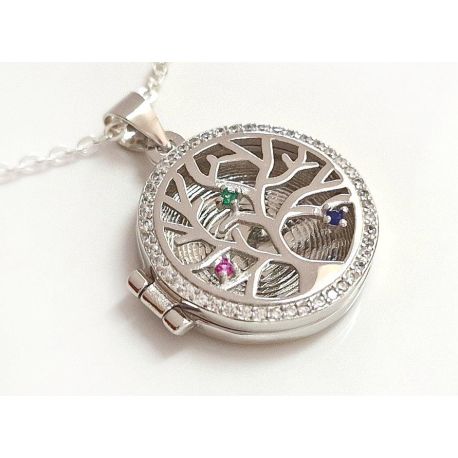 Anhänger Lebensbaum Silber 925 Medaillon SP370