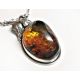 Bernstein Collier Kette 45cm Silber 925 DC335
