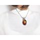 Bernstein Collier Kette 45cm Silber 925 DC335