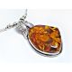 Bernstein Collier Kette 47cm Silber 925 dc336
