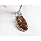 Bernstein Collier Kette 45cm Silber 925 DC337