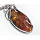 Bernstein Collier Kette 45cm Silber 925 DC337